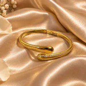 GOLD OPEN CUFF BRACELET