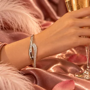 INTERLOCKING CRYSTAL LINK CUFF