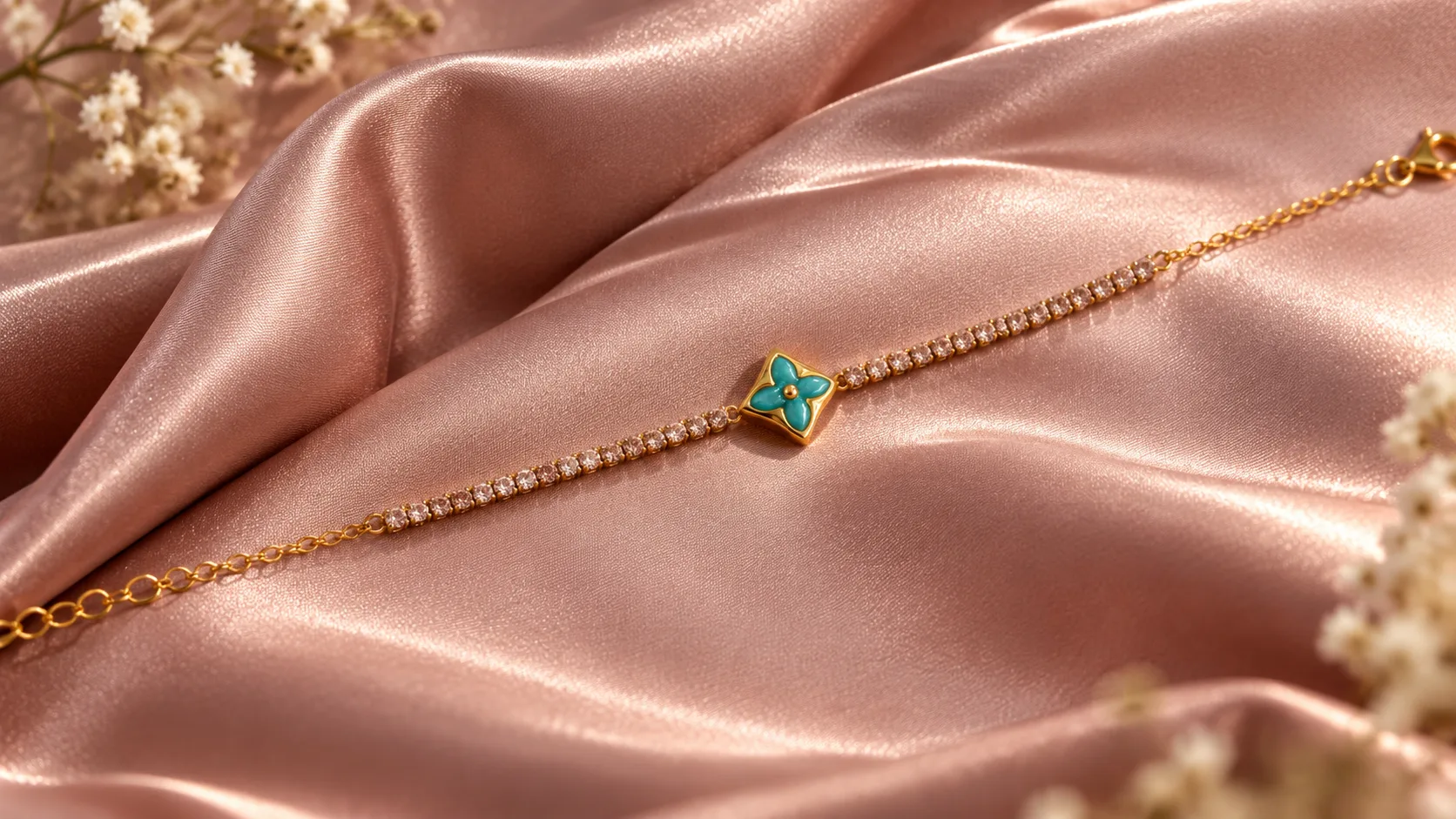 DELICATE BLUE TENNIS BRACELET - Image 2