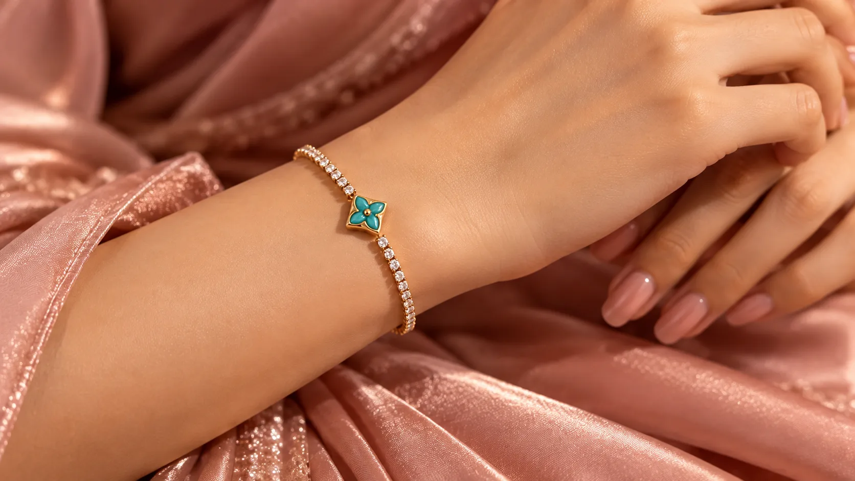 DELICATE BLUE TENNIS BRACELET