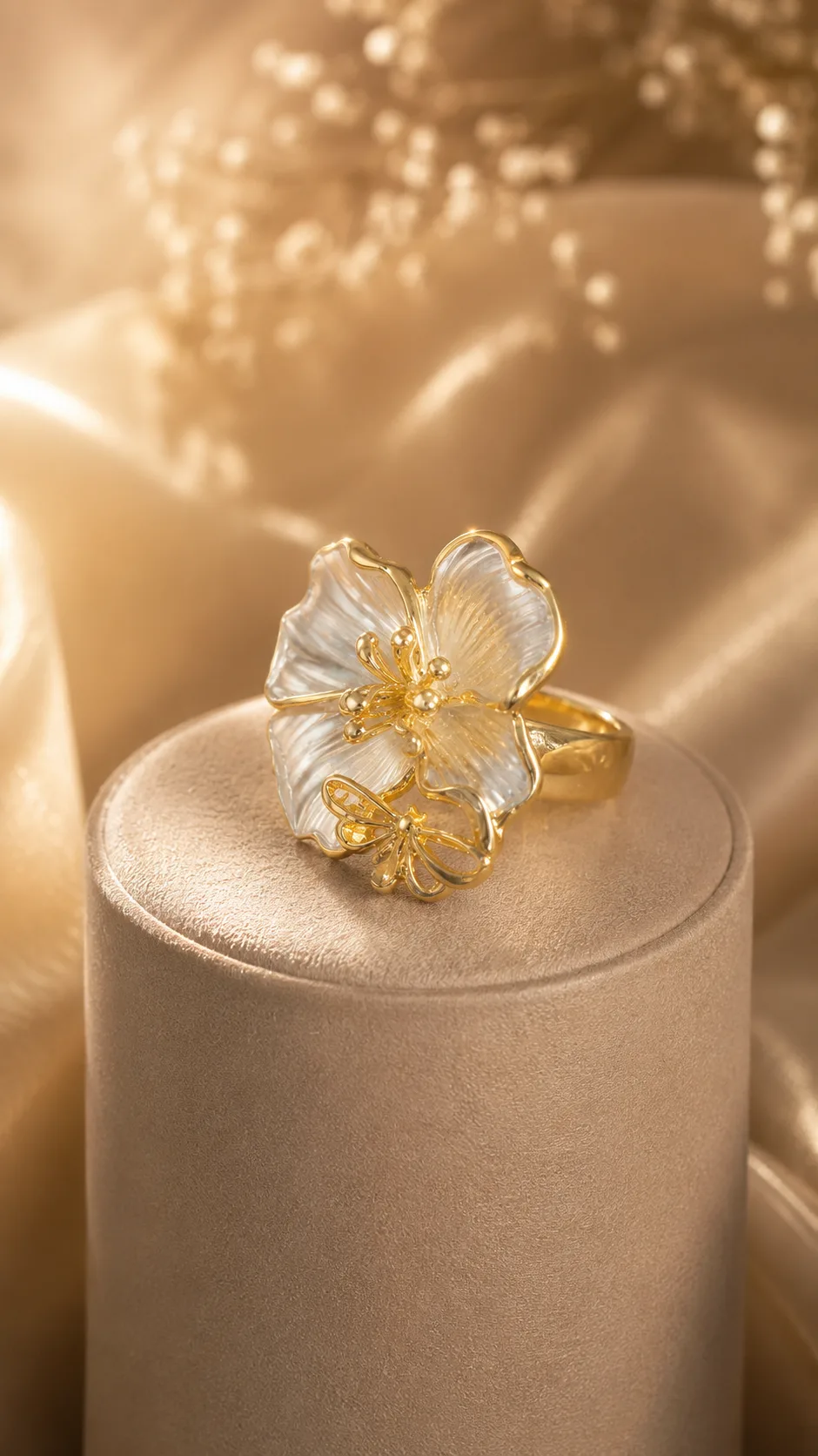 WHITE FLOWER RING - Image 2