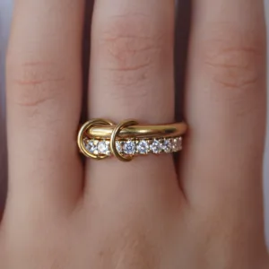 INTERLOCKING DUO STACK RING