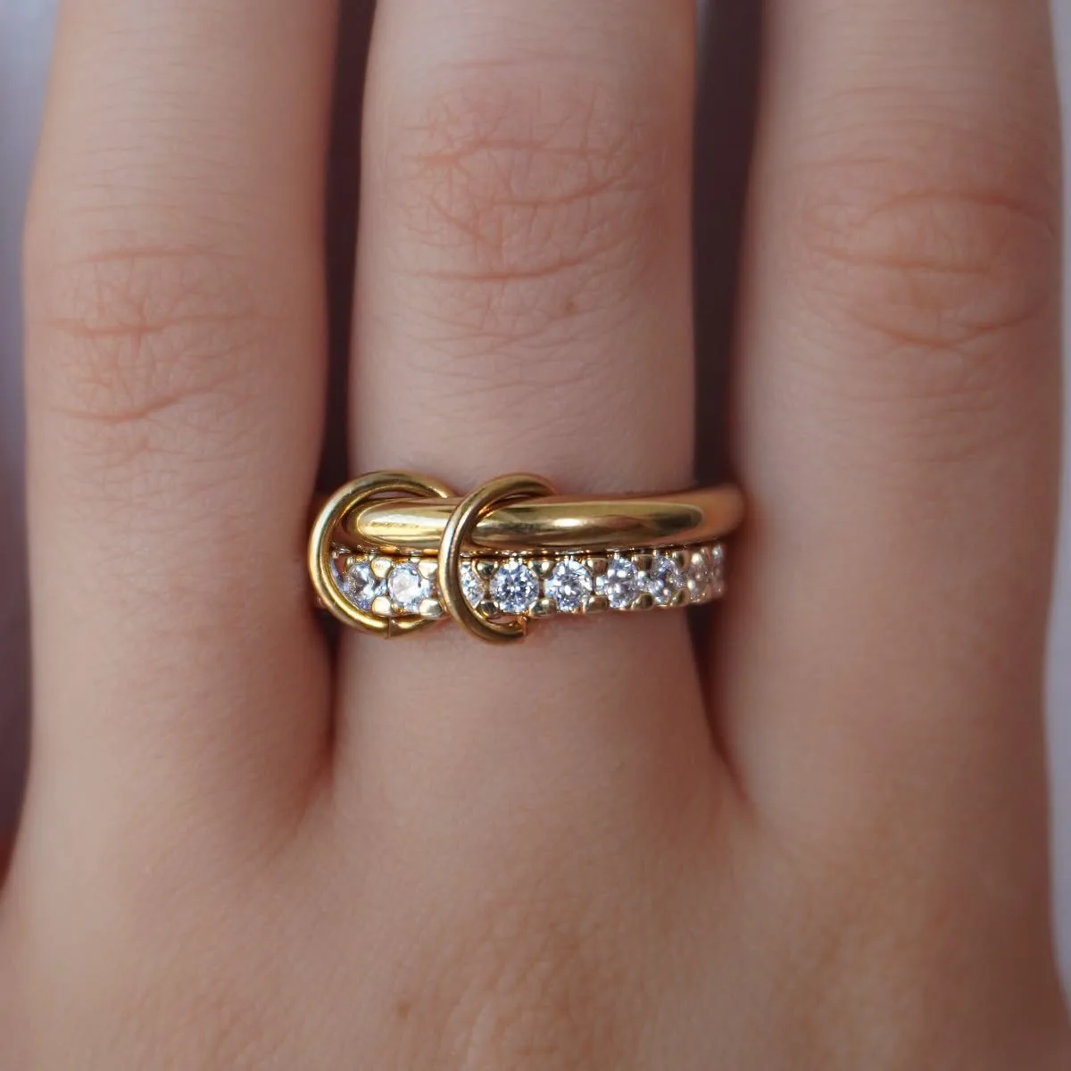 INTERLOCKING DUO STACK RING