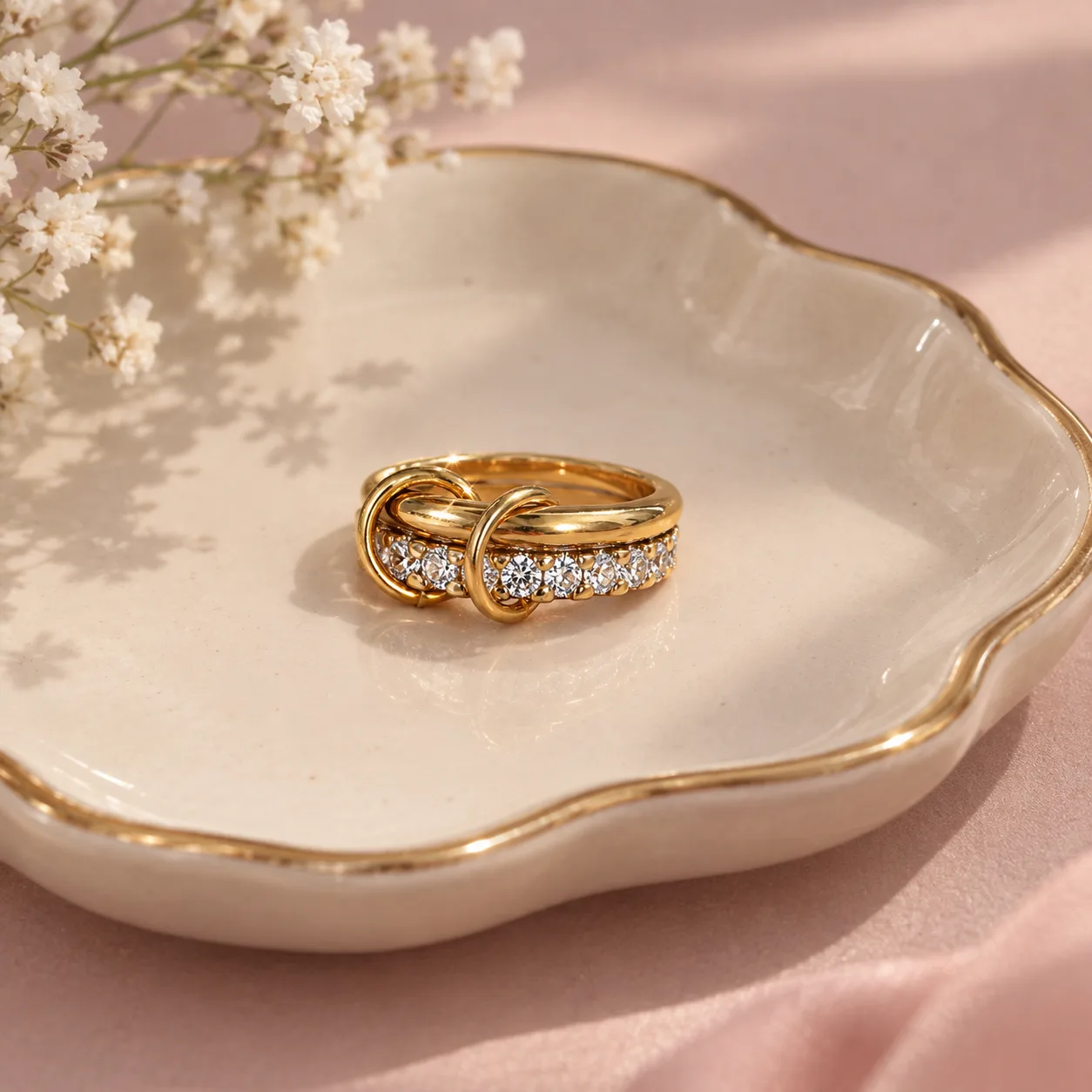 INTERLOCKING DUO STACK RING - Image 2